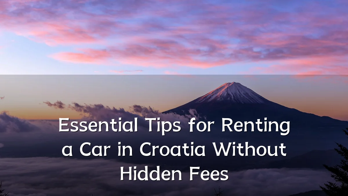 Essential Tips for Renting a Car in Croatia Without Hidden Fees